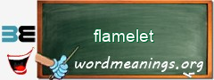 WordMeaning blackboard for flamelet